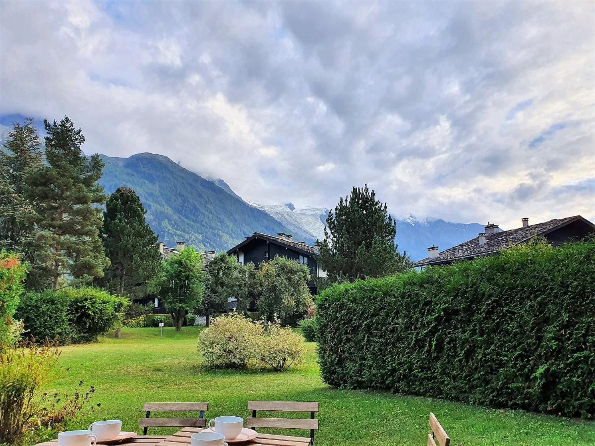 Chamonix Appartement Vue Mont Blanc Avec Jardin Kültér fotó