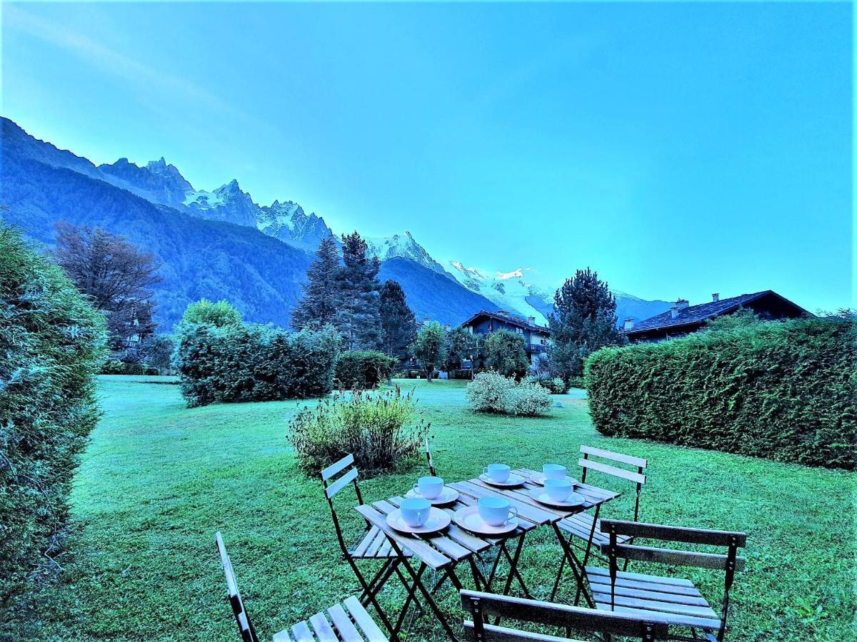 Chamonix Appartement Vue Mont Blanc Avec Jardin Kültér fotó